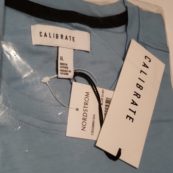 Calibrate Men's TEE Mercerized Cotton Jersey T-SHIRT XL Top NEW Blue LAST ONE! - Picture 14 of 14